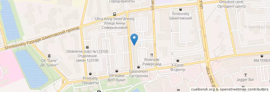 Mapa de ubicacion de Медико-С en ロシア, 中央連邦管区, モスクワ, Центральный Административный Округ, Пресненский Район.