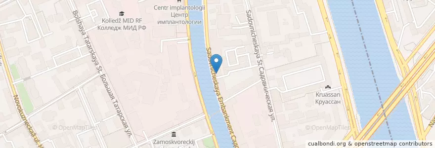 Mapa de ubicacion de Центр доктора Бубновского en Russland, Föderationskreis Zentralrussland, Moskau, Zentraler Verwaltungsbezirk, Rajon Samoskworetschje.