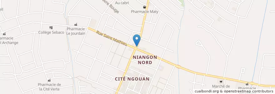 Mapa de ubicacion de Microcred en 코트디부아르, 아비장, Yopougon.