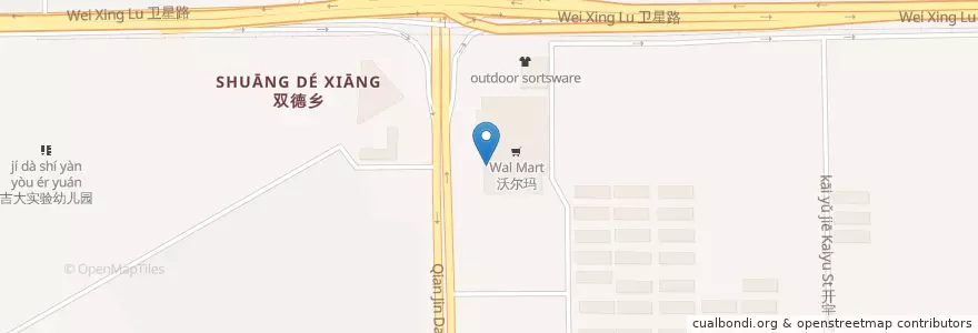 Mapa de ubicacion de 肯德基 en 中国, 吉林省, 长春市, 朝阳区, 双德乡.