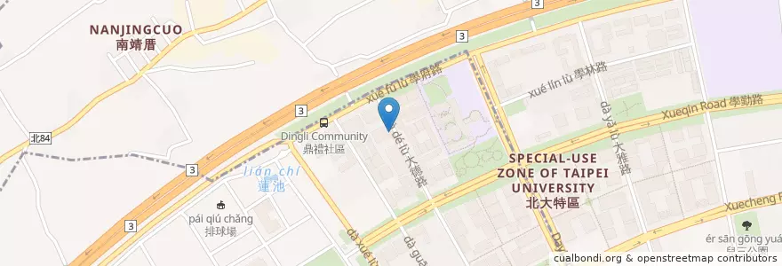 Mapa de ubicacion de 三峽冰鎮 北大店 en Taiwán, Nuevo Taipéi, 樹林區.