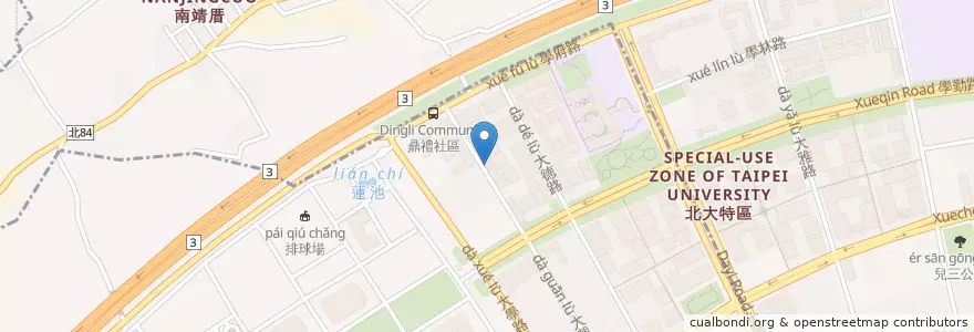 Mapa de ubicacion de 大觀素苑 en تايوان, تايبيه الجديدة, 樹林區.