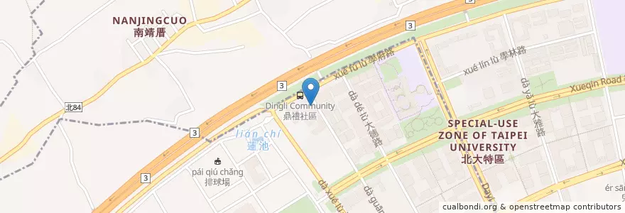 Mapa de ubicacion de 李記大腸蚵仔麵線 en تايوان, تايبيه الجديدة, 樹林區.