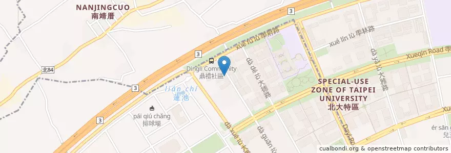 Mapa de ubicacion de 頤園漢堡三明治 en تايوان, تايبيه الجديدة, 樹林區.