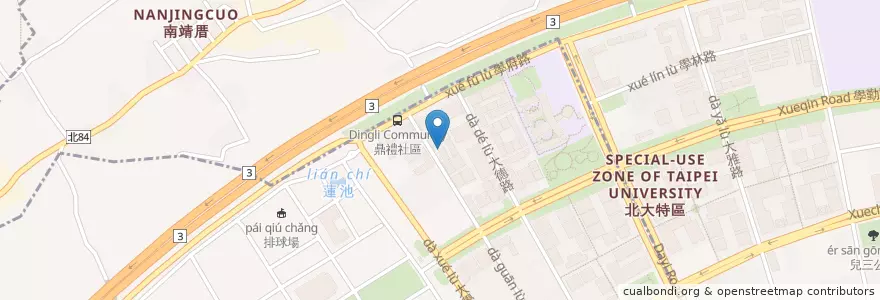 Mapa de ubicacion de 龍華小客車租賃 en Taiwan, New Taipei, Shulin District.