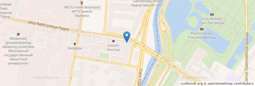 Mapa de ubicacion de Subway en Russia, Central Federal District, Moscow, South-Eastern Administrative Okrug, Basmanny District, Lefortovo District.