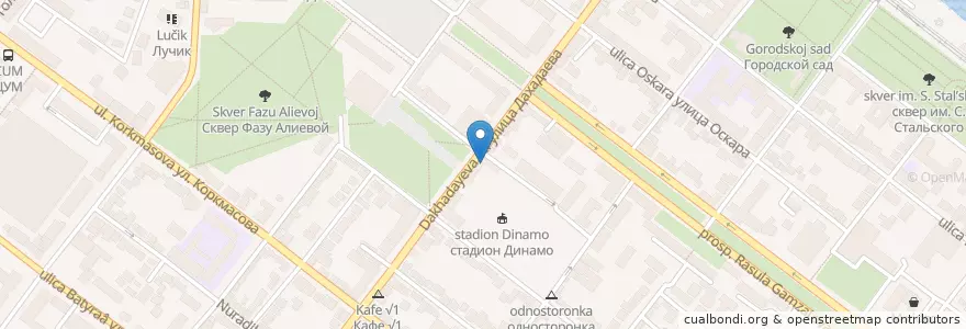 Mapa de ubicacion de Пивной бар Янтарь en Russland, Föderationskreis Nordkaukasus, Dagestan, Stadtkreis Machatschkala.