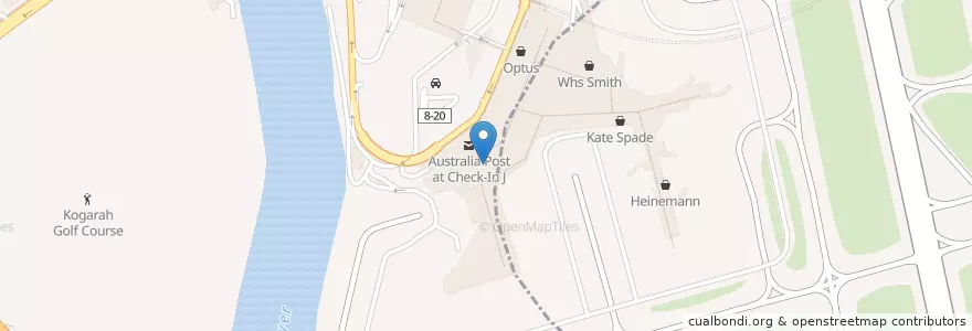 Mapa de ubicacion de Guardian Pharmacy en Australien, Neusüdwales, Bayside Council, Sydney.