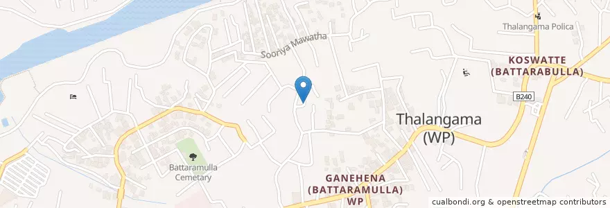 Mapa de ubicacion de EV Fast Charging Station en 斯里蘭卡, 西部省, කොළඹ දිස්ත්‍රික්කය.
