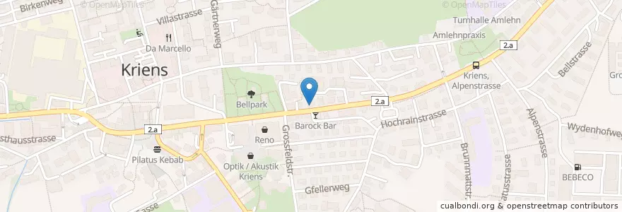 Mapa de ubicacion de Al Forno en Suisse, Lucerne, Kriens.