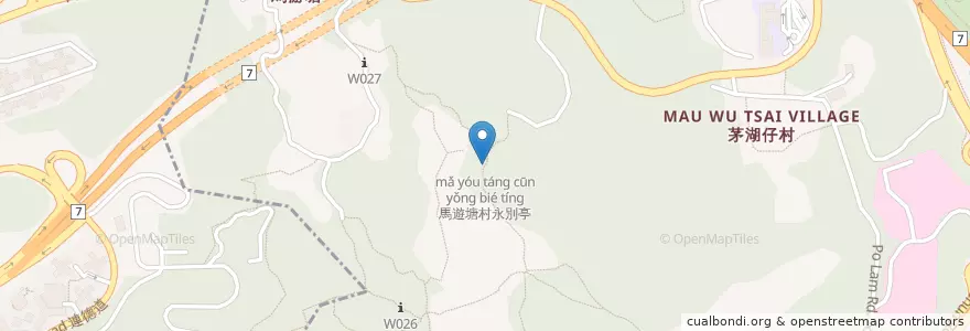 Mapa de ubicacion de 馬遊塘村永別亭 en China, Guangdong, Hong Kong, Wilayah Baru, 西貢區 Sai Kung District.