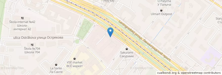 Mapa de ubicacion de Трели en Rússia, Distrito Federal Central, Москва, Северный Административный Округ, Хорошёвский Район, Район Аэропорт.