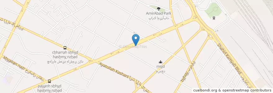 Mapa de ubicacion de بانک ملی en Иран, Хорасан-Резави, شهرستان مشهد, مشهد, بخش مرکزی شهرستان مشهد.