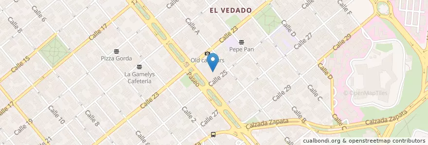 Mapa de ubicacion de Casa Sacerdotal S. Juan M Vianney en Куба, Гавана, Plaza De La Revolución.