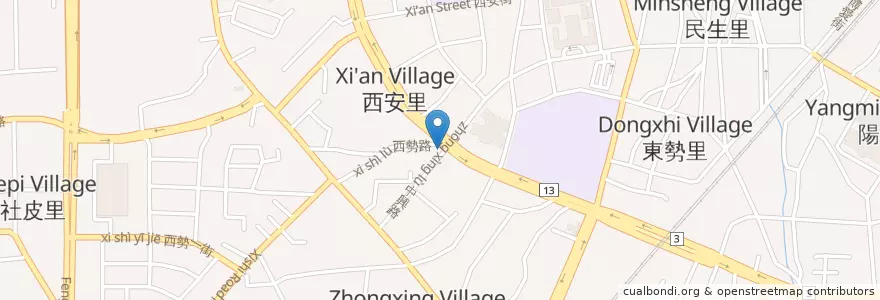 Mapa de ubicacion de 85度C en Taiwan, Taichung, 豐原區.