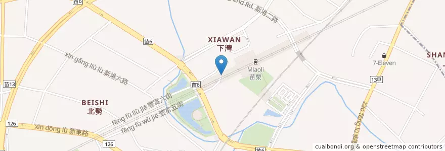 Mapa de ubicacion de 高鐵苗栗站機慢車停車場 en تايوان, مقاطعة تايوان, 苗栗縣, 後龍鎮.