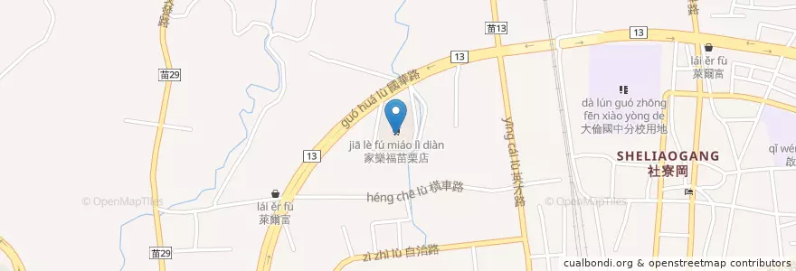 Mapa de ubicacion de 家樂福苗栗店3F停車場 en Taiwán, Provincia De Taiwán, 苗栗縣, 苗栗市.