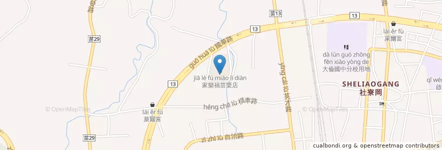 Mapa de ubicacion de 家樂福苗栗店B1停車場 en 臺灣, 臺灣省, 苗栗縣, 苗栗市.
