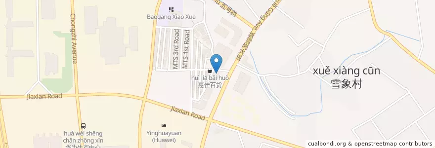 Mapa de ubicacion de 潮汕砂锅粥 en Cina, Guangdong, Shenzhen, 龙岗区.