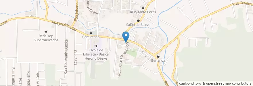 Mapa de ubicacion de Consultório Odontológico Doutor Wagner Leal en Бразилия, Южный Регион, Санта-Катарина, Região Geográfica Intermediária De Blumenau, Microrregião De Blumenau, Блуменау.