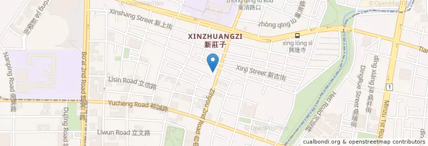 Mapa de ubicacion de 鴨鵝肉 en Tayvan, Kaohsiung, 左營區.