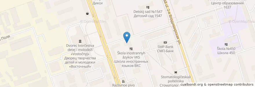 Mapa de ubicacion de Беркана en Rusia, Центральный Федеральный Округ, Москва, Восточный Административный Округ, Район Перово.