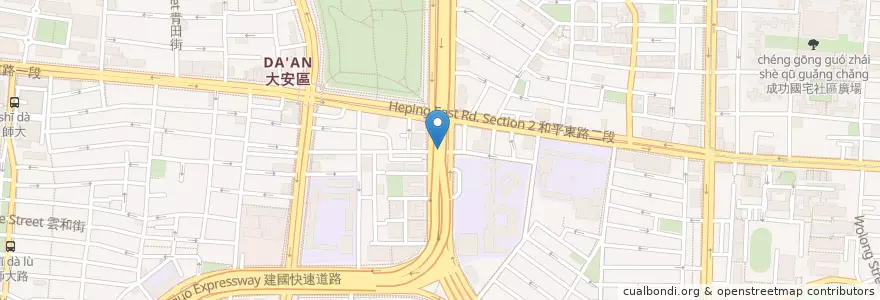 Mapa de ubicacion de 陽光汽車美容 en 타이완, 신베이 시, 타이베이시, 다안 구.