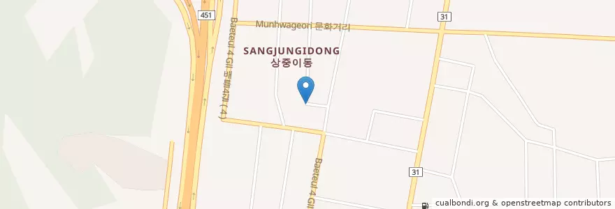 Mapa de ubicacion de 상중이동 en Coreia Do Sul, Daegu, 서구, 상중이동.