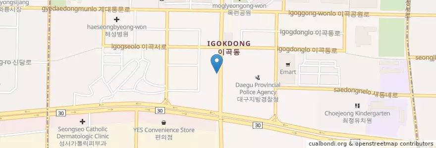 Mapa de ubicacion de Igok-dong en Südkorea, Daegu, Dalseo-Gu, Igok-Dong.