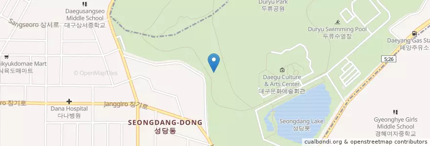 Mapa de ubicacion de 성당동 en Corée Du Sud, Daegu, 달서구, 성당동.