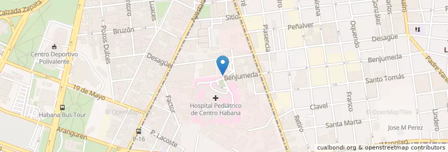 Mapa de ubicacion de Mercadito Pediátrico CH en 쿠바, La Habana, Cerro.