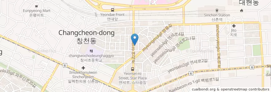 Mapa de ubicacion de Cafe Iceberry en Zuid-Korea, Seoel, 마포구.
