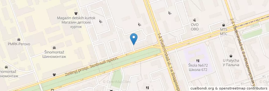 Mapa de ubicacion de Перово-Авто en Rusland, Centraal Federaal District, Moskou, Восточный Административный Округ, Район Перово.