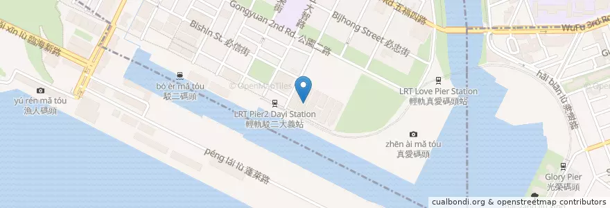 Mapa de ubicacion de Lab駁二 en 臺灣, 高雄市, 鹽埕區.