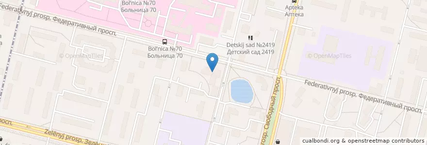Mapa de ubicacion de Авангард en ロシア, 中央連邦管区, モスクワ, Восточный Административный Округ, Район Новогиреево.