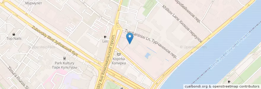 Mapa de ubicacion de Ливингстон en Rusland, Centraal Federaal District, Moskou, Центральный Административный Округ, Район Хамовники.