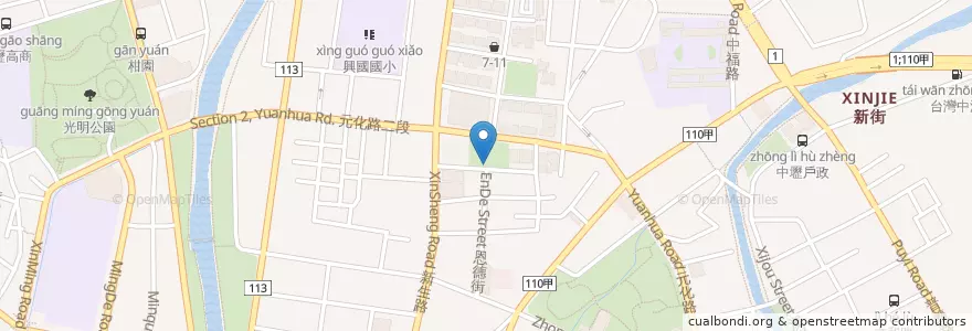 Mapa de ubicacion de 銀河廣場 en 타이완, 타오위안 시, 중리 구.