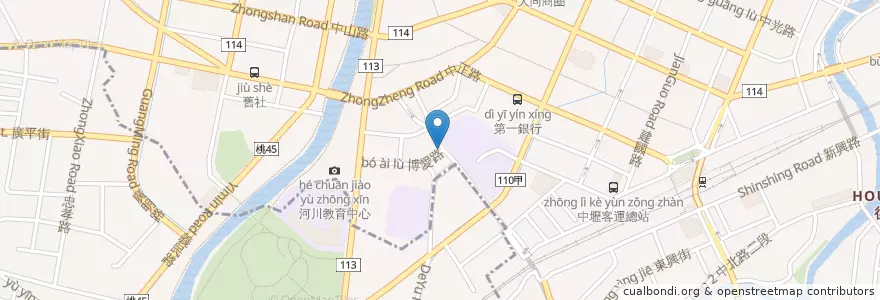Mapa de ubicacion de 中壢國小 en تایوان, 桃園市, 中壢區.