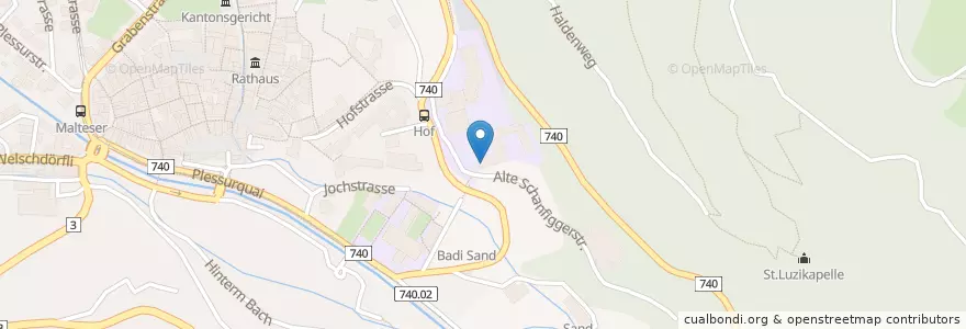 Mapa de ubicacion de Paroisse orthodoxe "St. Pieux Parascheva" en Suisse, Grisons, Plessur, Chur.