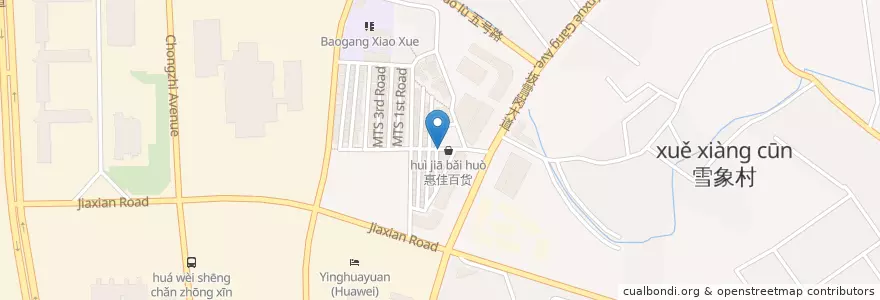 Mapa de ubicacion de 可乐驿站 en 中国, 广东省, 深圳市, 龙岗区.