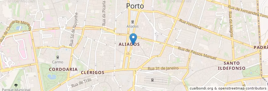 Mapa de ubicacion de Boulevard en Portugal, Norte, Área Metropolitana Do Porto, Porto, Porto, Cedofeita, Santo Ildefonso, Sé, Miragaia, São Nicolau E Vitória.