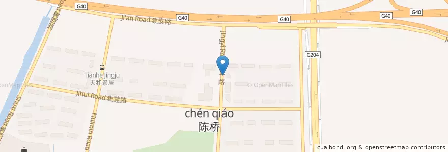 Mapa de ubicacion de 陈桥新街办 en Çin, 南通市, 港闸区, 陈桥街道.