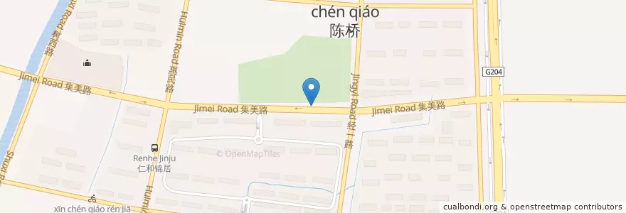 Mapa de ubicacion de 五里树公园 en China, 南通市, 港闸区, 陈桥街道.