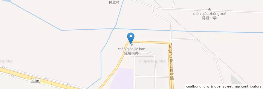 Mapa de ubicacion de 陈桥街办 en China, 南通市, 港闸区, 陈桥街道.