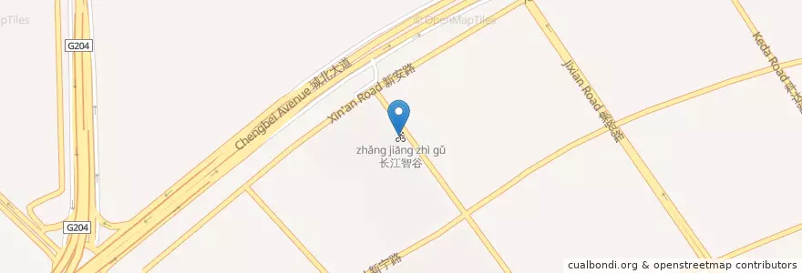 Mapa de ubicacion de 长江智谷 en Cina, 南通市, 港闸区, 幸福街道.
