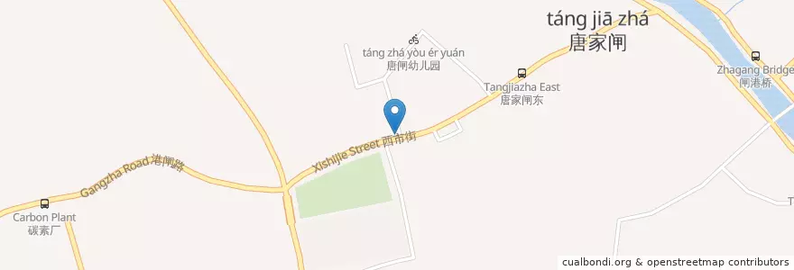 Mapa de ubicacion de 疏航桥新村 en China, 南通市, 港闸区, 唐闸镇街道.