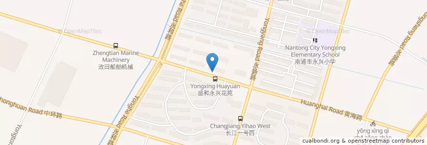 Mapa de ubicacion de 永和佳园 en 중국, 南通市, 港闸区, 永兴街道.