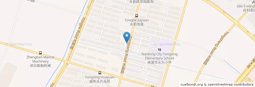 Mapa de ubicacion de 文峰玛特 en Chine, 南通市, 港闸区, 永兴街道.
