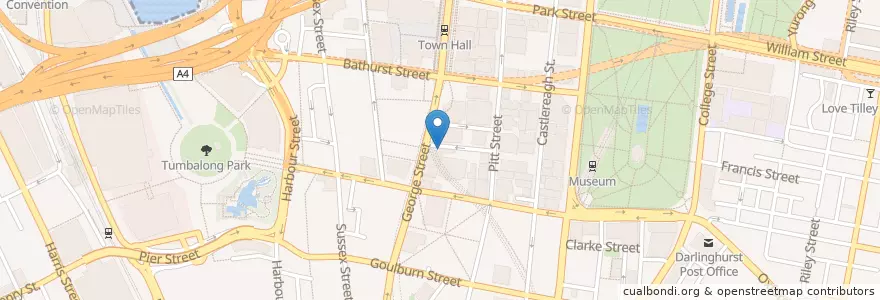 Mapa de ubicacion de C'ya en Australia, New South Wales, Council Of The City Of Sydney, Sydney.