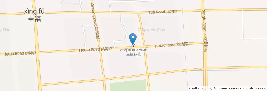 Mapa de ubicacion de 幸福花苑 en China, Nantong City, Gangzha District, 幸福街道.